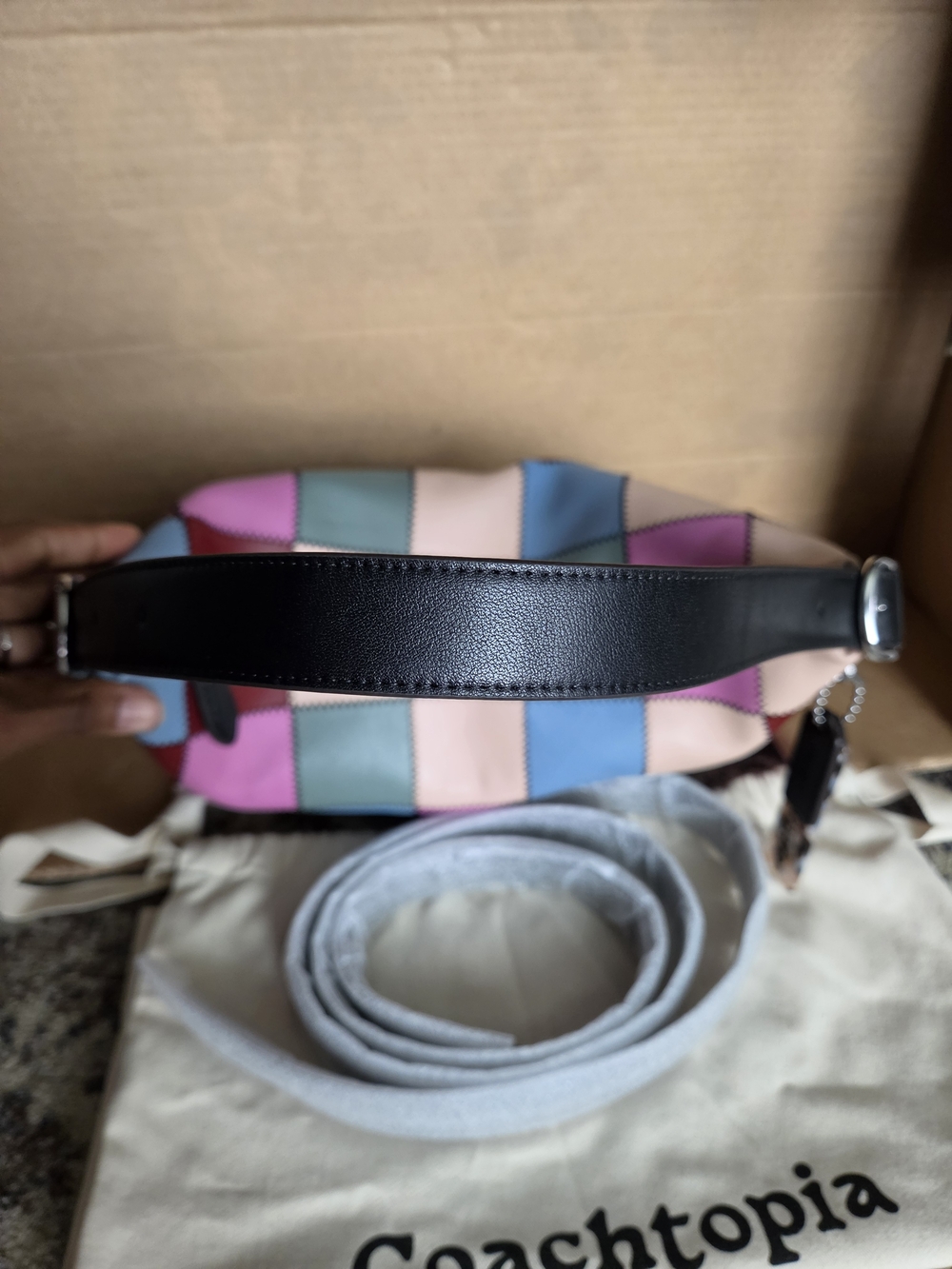 Coachtopia Multicolor Alter Ego Patchwork Leather Shoulder Bag - Picture 6 of 16